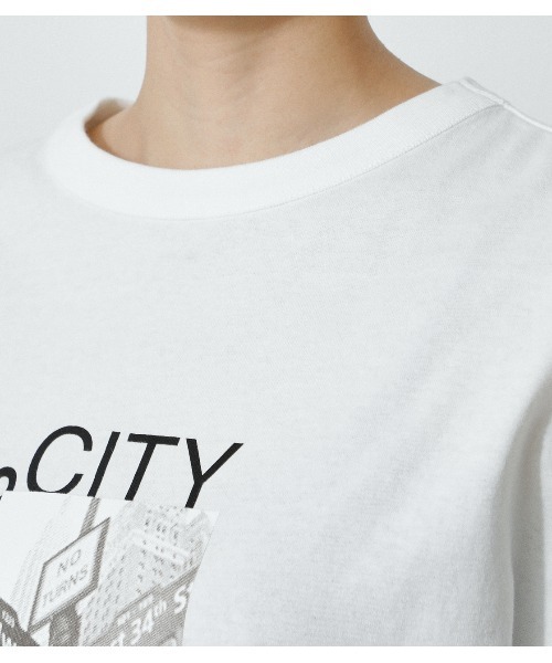 AZUL by moussy(アズールバイマウジー)の「CITY SELECT LONG SLEEVE TEE/シティーセレクトロングスリーブTシャツ(Tシャツ/カットソー・レディース・ライトベージュ/オフホワイト/ブラック・MEDIUM/SMALL)」の13枚目の写真