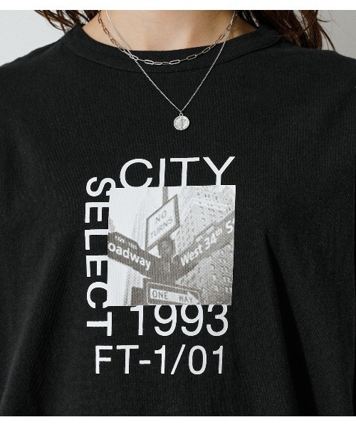 AZUL by moussy(アズールバイマウジー)の「CITY SELECT LONG SLEEVE TEE/シティーセレクトロングスリーブTシャツ(Tシャツ/カットソー・レディース・ライトベージュ/オフホワイト/ブラック・MEDIUM/SMALL)」の22枚目の写真