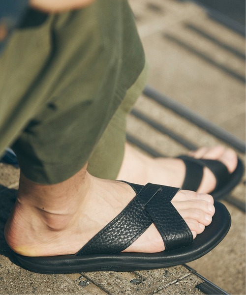 美品✨ アイランドスリッパ 25cm スライドサンダル ブルハイド ブラック マルカワ MARUKAWA 【ISLAND SLIPPER/アイランドスリッパ