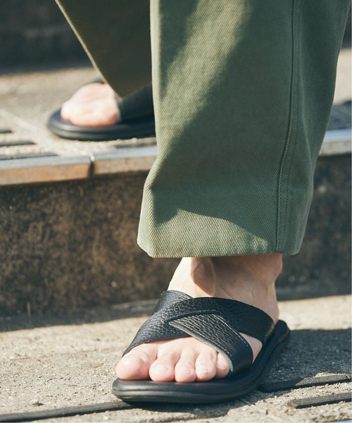美品✨ アイランドスリッパ 25cm スライドサンダル ブルハイド ブラック マルカワ MARUKAWA 【ISLAND SLIPPER/アイランドスリッパ