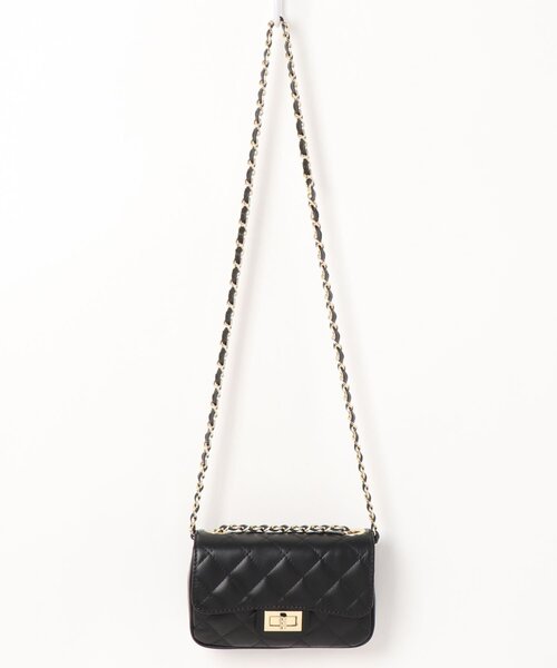 allureville（アルアバイル）の「キルティングチェーンショルダー（ショルダーバッグ・レディース・ブラック/ベージュ/ゴールド系その他・2）」の13枚目の写真
