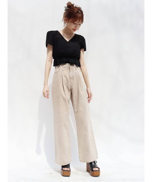 EVRIS（エヴリス）の「バックルウッドヒールサンダル（サンダル・レディース・ブラック/ブラウン/アイボリー・SMALL/MEDIUM/LARGE）」の13枚目の写真