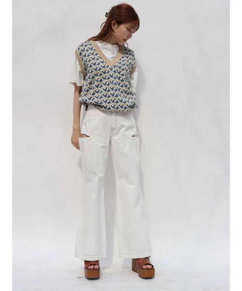 EVRIS（エヴリス）の「バックルウッドヒールサンダル（サンダル・レディース・ブラック/ブラウン/アイボリー・SMALL/MEDIUM/LARGE）」の5枚目の写真