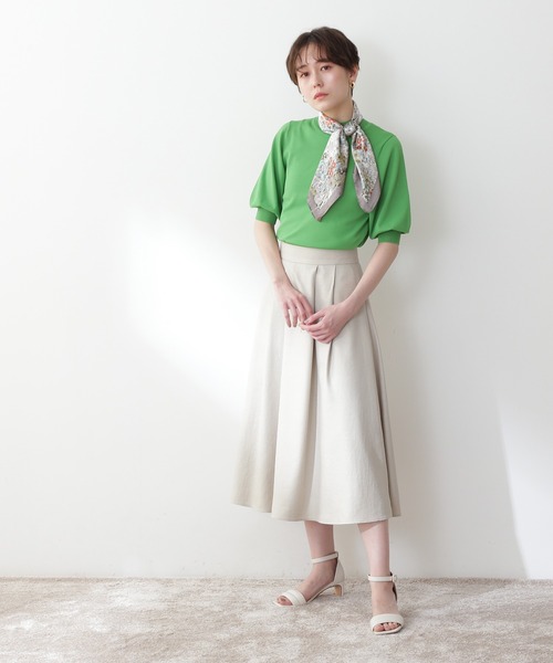 N.(N. Natural Beauty Basic)(エヌエヌナチュラルビューティーベーシック)の「【S Size Line】◆サイドタックフレアスカート(スカート・レディース・ナチュラル/ネイビー/イエロー・SMALL/MEDIUM)」の13枚目の写真