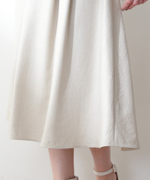 N.(N. Natural Beauty Basic)(エヌエヌナチュラルビューティーベーシック)の「【S Size Line】◆サイドタックフレアスカート(スカート・レディース・ナチュラル/ネイビー/イエロー・SMALL/MEDIUM)」の8枚目の写真