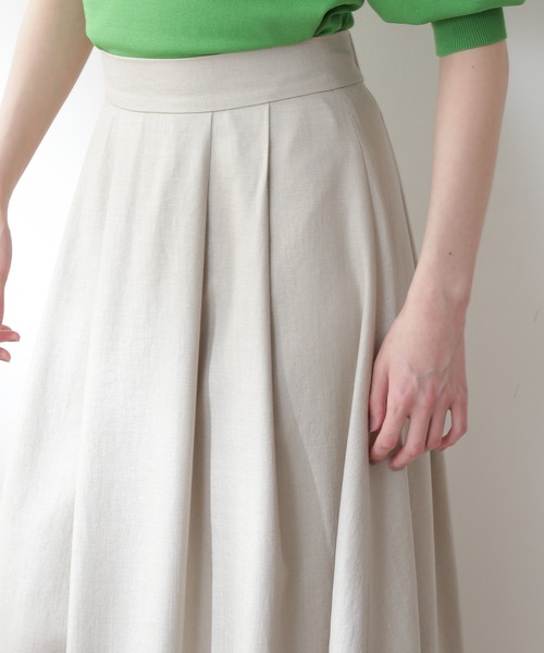 N.(N. Natural Beauty Basic)(エヌエヌナチュラルビューティーベーシック)の「【S Size Line】◆サイドタックフレアスカート(スカート・レディース・ナチュラル/ネイビー/イエロー・SMALL/MEDIUM)」の12枚目の写真