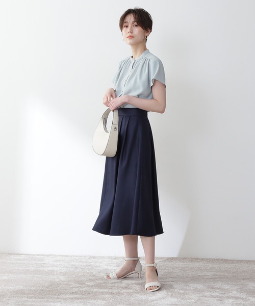 N.(N. Natural Beauty Basic)(エヌエヌナチュラルビューティーベーシック)の「【S Size Line】◆サイドタックフレアスカート(スカート・レディース・ナチュラル/ネイビー/イエロー・SMALL/MEDIUM)」の5枚目の写真