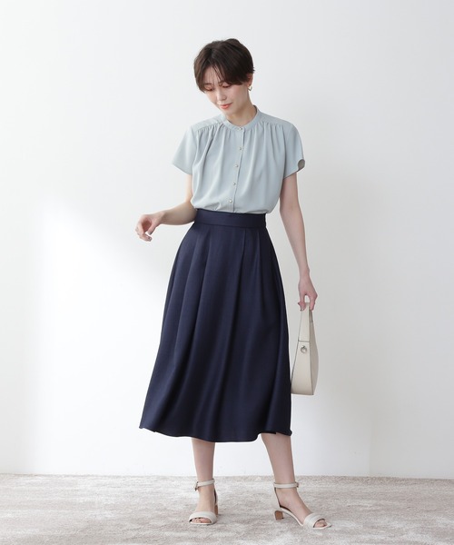 N.(N. Natural Beauty Basic)(エヌエヌナチュラルビューティーベーシック)の「【S Size Line】◆サイドタックフレアスカート(スカート・レディース・ナチュラル/ネイビー/イエロー・SMALL/MEDIUM)」の7枚目の写真