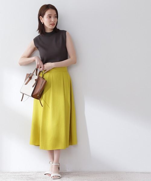 N.(N. Natural Beauty Basic)(エヌエヌナチュラルビューティーベーシック)の「【S Size Line】◆サイドタックフレアスカート(スカート・レディース・ナチュラル/ネイビー/イエロー・SMALL/MEDIUM)」の20枚目の写真