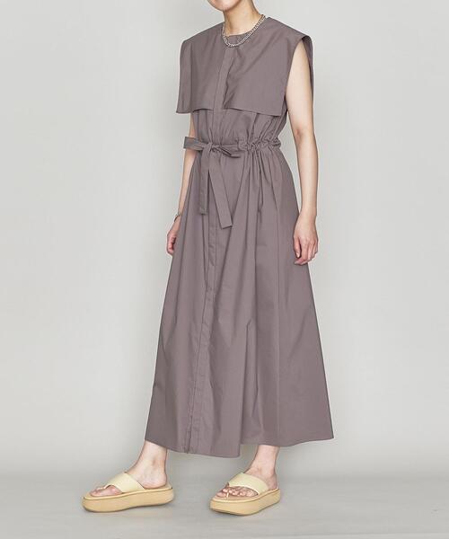 ASTRAET（アストラット）の「＜ASTRAET（アストラット）＞C/P ウエストドロー ノースリーブマキシワンピース†（ワンピース・レディース・ブラック/グレー・FREE）」の11枚目の写真