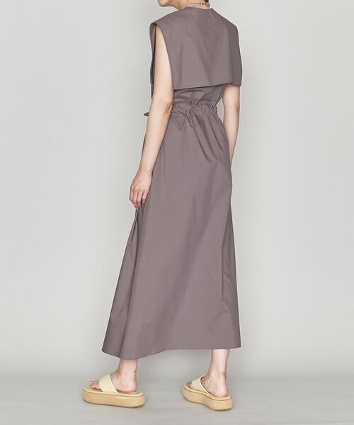 ASTRAET（アストラット）の「＜ASTRAET（アストラット）＞C/P ウエストドロー ノースリーブマキシワンピース†（ワンピース・レディース・ブラック/グレー・FREE）」の12枚目の写真