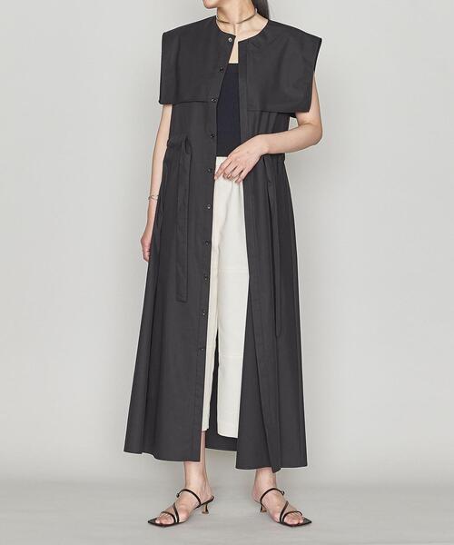 ASTRAET（アストラット）の「＜ASTRAET（アストラット）＞C/P ウエストドロー ノースリーブマキシワンピース†（ワンピース・レディース・ブラック/グレー・FREE）」の14枚目の写真