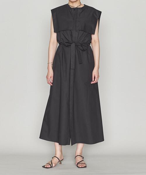 ASTRAET（アストラット）の「＜ASTRAET（アストラット）＞C/P ウエストドロー ノースリーブマキシワンピース†（ワンピース・レディース・ブラック/グレー・FREE）」の16枚目の写真