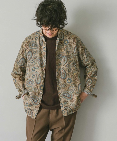 URBAN RESEARCH DOORS(アーバンリサーチドアーズ)の「リネンバンドカラーシャツ(シャツ/ブラウス・メンズ・ホワイト/インディゴブルー/グリーン/ミント/ホワイト系その他/ブラウン系その他・MEDIUM/LARGE)」の22枚目の写真