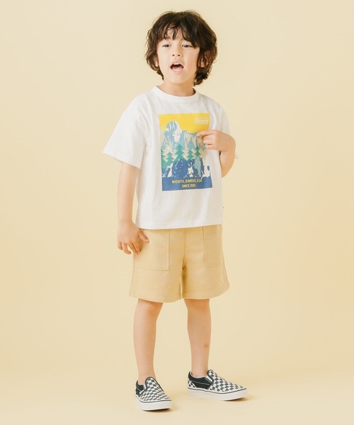 COLEMAN（コールマン）の「【Coleman(コールマン)】別注ヤマプリントTシャツ（KIDS)（Tシャツ/カットソー・キッズ・ブラウン/グレー/オフホワイト・110cm/100cm/120cm/130cm/140cm）」の4枚目の写真