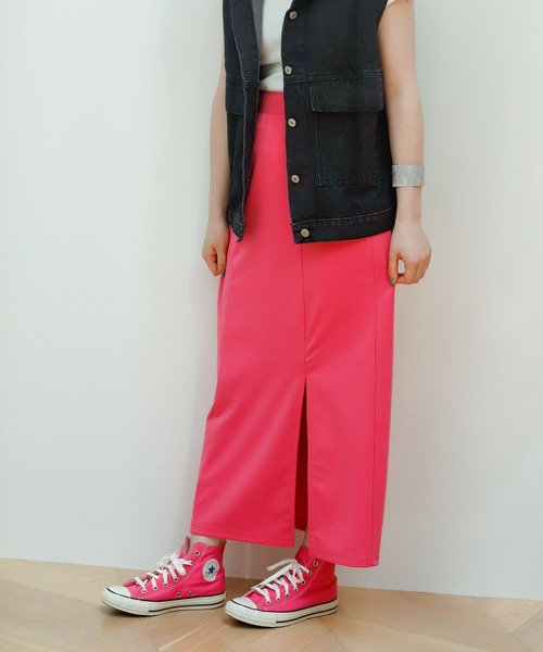 Birthday room（バースデイルーム）の「スリットスカート（スカート・レディース・ブラック/パープル/ピンク/ライム/オレンジ・FREE）」の4枚目の写真