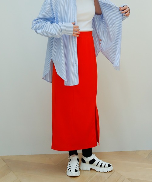 Birthday room（バースデイルーム）の「スリットスカート（スカート・レディース・ブラック/パープル/ピンク/ライム/オレンジ・FREE）」の5枚目の写真