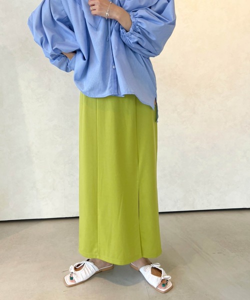 Birthday room（バースデイルーム）の「スリットスカート（スカート・レディース・ブラック/パープル/ピンク/ライム/オレンジ・FREE）」の12枚目の写真