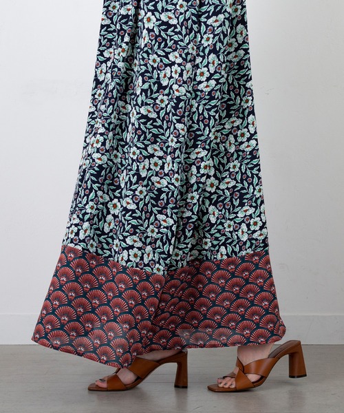 PICHI（ピイチ）の「柄デザインロングワンピース（ワンピース・レディース・ネイビー/オレンジ・FREE）」の21枚目の写真