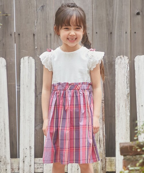 マドラスチェックドッキングワンピース ドレス Any Fam エニィファム のファッション通販 Zozotown