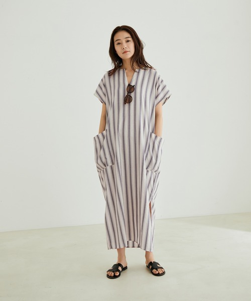 【大人上品に♪】HERMES ベルト付きカフタン ワンピース カフタン HERMES(エルメス) - 海外通販のBUYMA