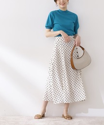 N.（N. Natural Beauty Basic） | ドットプリントサイドボタンスカート(スカート)