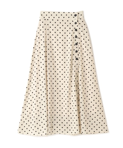N.（N. Natural Beauty Basic）（エヌエヌナチュラルビューティーベーシック）の「ドットプリントサイドボタンスカート（スカート・レディース・ブラック系その他/ホワイト系その他・MEDIUM）」の15枚目の写真
