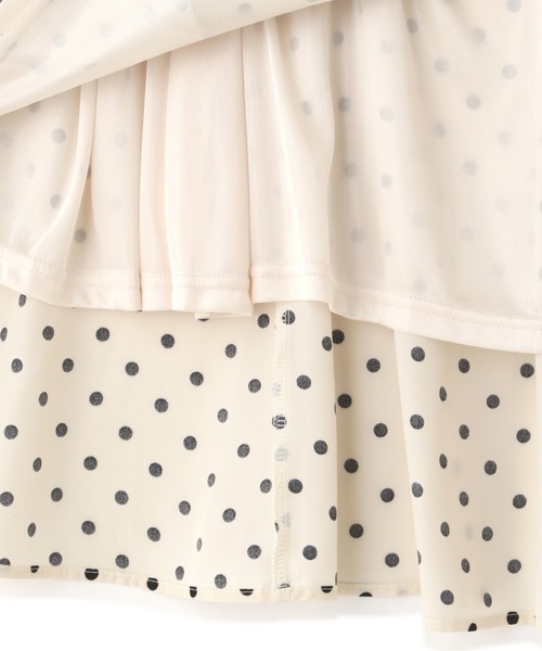 N.（N. Natural Beauty Basic）（エヌエヌナチュラルビューティーベーシック）の「ドットプリントサイドボタンスカート（スカート・レディース・ブラック系その他/ホワイト系その他・MEDIUM）」の16枚目の写真