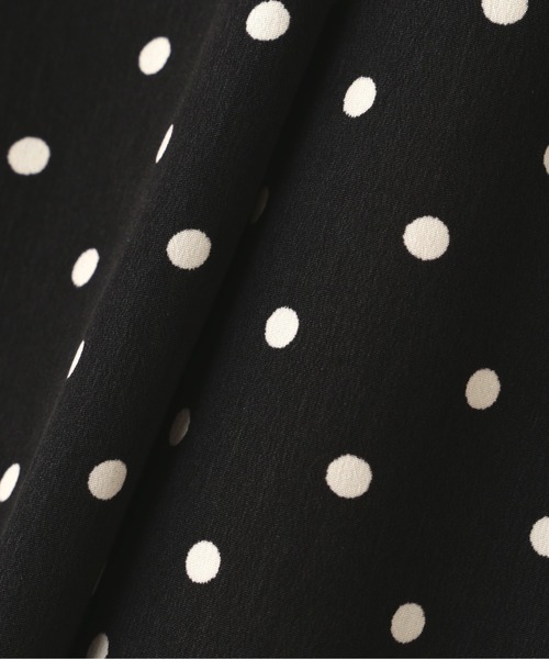 N.（N. Natural Beauty Basic）（エヌエヌナチュラルビューティーベーシック）の「ドットプリントサイドボタンスカート（スカート・レディース・ブラック系その他/ホワイト系その他・MEDIUM）」の12枚目の写真