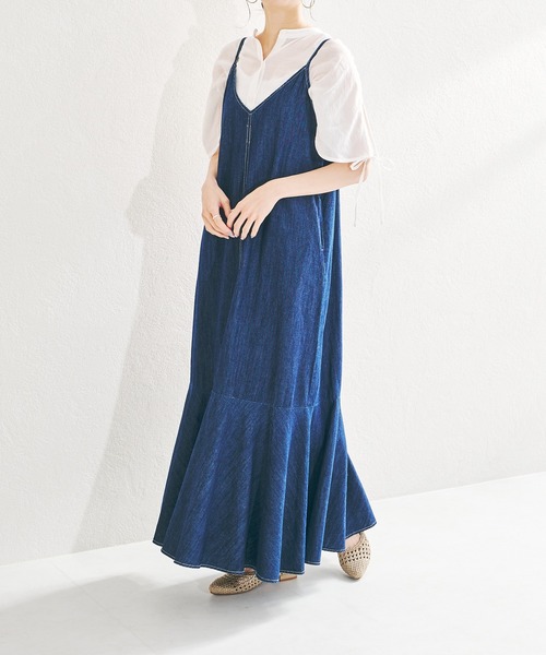 acro（アクロ）の「バンドカラーシースルードロストブラウス/AC1387（シャツ/ブラウス・レディース・ホワイト/ネイビー/イエロー・ﾌﾘ-）」の6枚目の写真