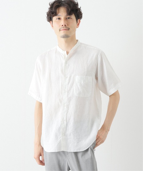 B.C STOCK（ベーセーストック）の「リネンSS（シャツ/ブラウス・メンズ・ホワイト/ネイビー/カーキ・MEDIUM/LARGE/SMALL）」の6枚目の写真