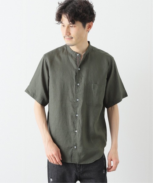 B.C STOCK（ベーセーストック）の「リネンSS（シャツ/ブラウス・メンズ・ホワイト/ネイビー/カーキ・MEDIUM/LARGE/SMALL）」の5枚目の写真