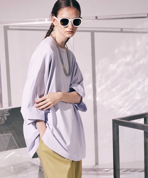 MAISON SPECIAL(メゾンスペシャル)の「《ユニセックスアイテム》ECILプレーティングプライムオーバークルーネックTシャツ【MAISON SPECIAL/メゾンスペシャル】(Tシャツ/カットソー・メンズ・ブラック/イエロー/オフホワイト/チャコールグレー/ラベンダー/ミント・0/1/2)」の6枚目の写真