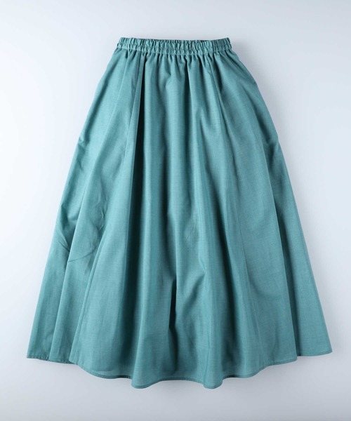 HONEYSUCKLE ROSE（ハニーサックルローズ）の「【HONEYSUCKLE ROSE】シャンブレーカラースカート（スカート・レディース・ベージュ/グリーン/オレンジ/パープル/イエロー・M/L）」の17枚目の写真