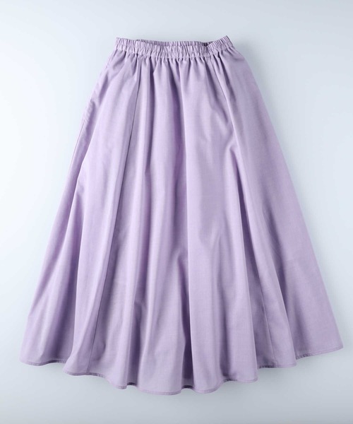 HONEYSUCKLE ROSE（ハニーサックルローズ）の「【HONEYSUCKLE ROSE】シャンブレーカラースカート（スカート・レディース・ベージュ/グリーン/オレンジ/パープル/イエロー・M/L）」の18枚目の写真