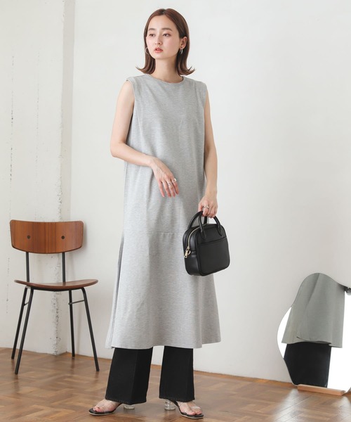 SENSE OF PLACE by URBAN RESEARCH(センスオブプレイスバイアーバンリサーチ)の「カットソーマーメイドワンピース(ワンピース・レディース・ブラック/グレー/アイボリー・ONE)」の21枚目の写真