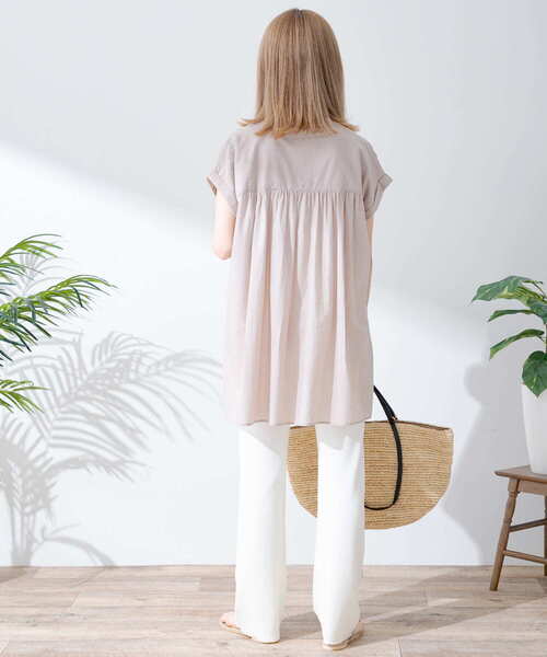 URBAN RESEARCH Sonny Label(アーバンリサーチサニーレーベル)の「接触冷感ストレートニットパンツ(その他パンツ・レディース・ブラック/グレー系その他/オフホワイト・FREE)」の7枚目の写真