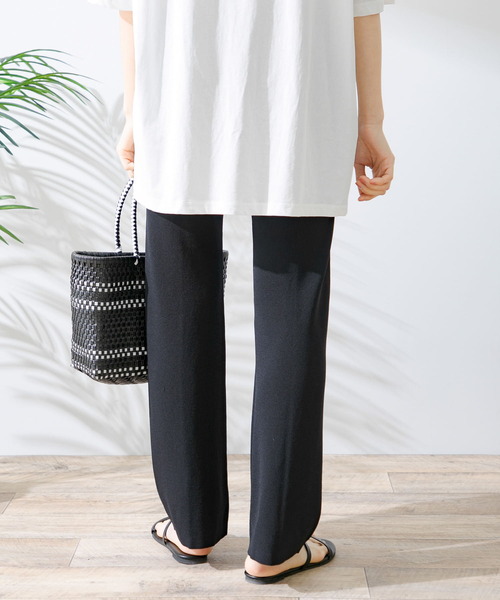 URBAN RESEARCH Sonny Label(アーバンリサーチサニーレーベル)の「接触冷感ストレートニットパンツ(その他パンツ・レディース・ブラック/グレー系その他/オフホワイト・FREE)」の15枚目の写真