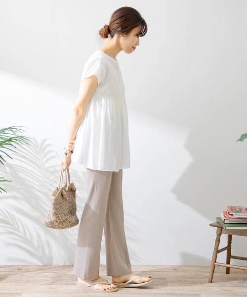 URBAN RESEARCH Sonny Label(アーバンリサーチサニーレーベル)の「接触冷感ストレートニットパンツ(その他パンツ・レディース・ブラック/グレー系その他/オフホワイト・FREE)」の16枚目の写真