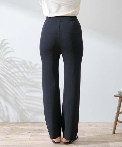 URBAN RESEARCH Sonny Label(アーバンリサーチサニーレーベル)の「接触冷感ストレートニットパンツ(その他パンツ・レディース・ブラック/グレー系その他/オフホワイト・FREE)」の6枚目の写真