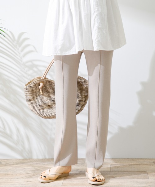 URBAN RESEARCH Sonny Label(アーバンリサーチサニーレーベル)の「接触冷感ストレートニットパンツ(その他パンツ・レディース・ブラック/グレー系その他/オフホワイト・FREE)」の21枚目の写真