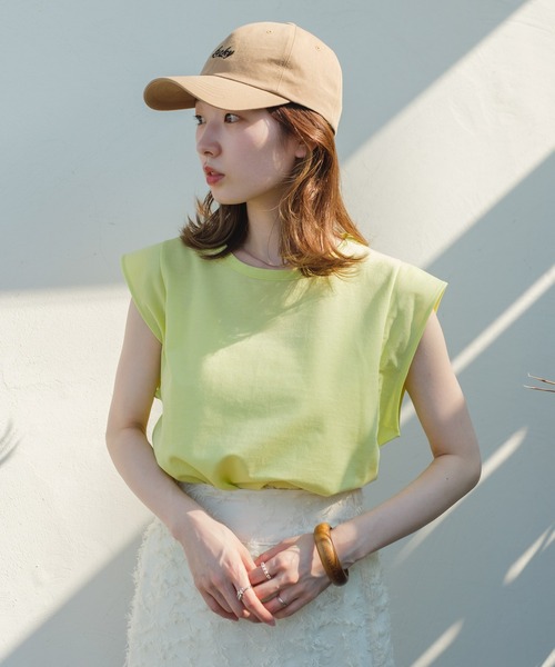 Kastane（カスタネ）の「ペーパータッチタンク（タンクトップ・レディース・イエロー/オフホワイト/ピンク・FREE）」の18枚目の写真