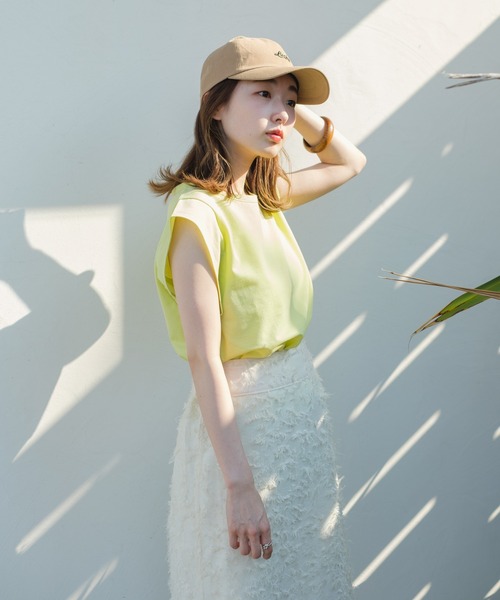 Kastane（カスタネ）の「ペーパータッチタンク（タンクトップ・レディース・イエロー/オフホワイト/ピンク・FREE）」の19枚目の写真