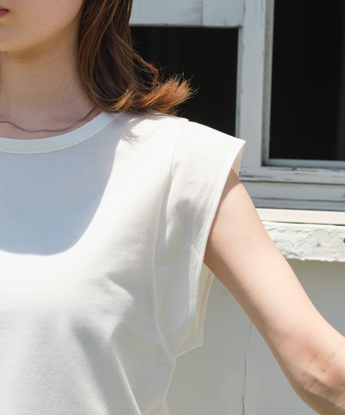 Kastane（カスタネ）の「ペーパータッチタンク（タンクトップ・レディース・イエロー/オフホワイト/ピンク・FREE）」の7枚目の写真