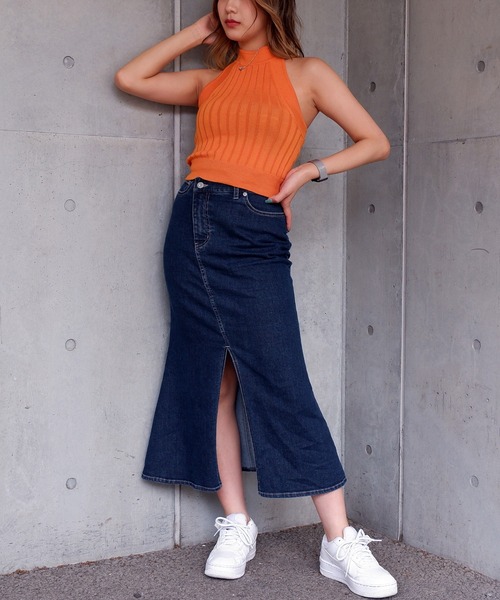 SPIRALGIRL(スパイラルガール)の「マーメイドデニムスカート(デニムスカート・レディース・ブラック/インディゴブルー・SMALL/MEDIUM)」の5枚目の写真