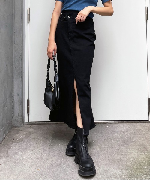 SPIRALGIRL(スパイラルガール)の「マーメイドデニムスカート(デニムスカート・レディース・ブラック/インディゴブルー・SMALL/MEDIUM)」の3枚目の写真