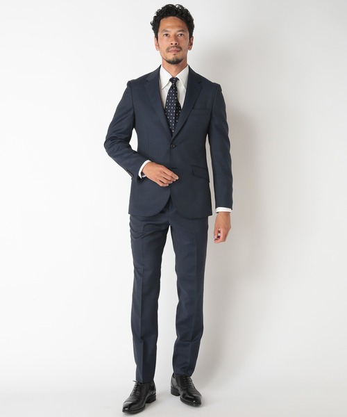 MEN'S BIGI（メンズビギ）の「へリンボン小紋柄ネクタイ（ネクタイ・メンズ・ネイビー/オレンジ・FREE）」の6枚目の写真