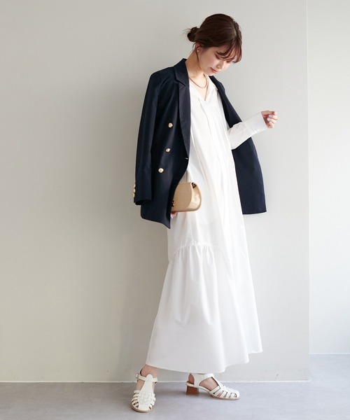 natural couture（ナチュラルクチュール）の「WEB限定/大人気リバイバル/おしゃれ金ボタンジャケット（テーラードジャケット・レディース・ベージュ/ネイビー/ブラウン系その他/その他2・FREE）」の7枚目の写真