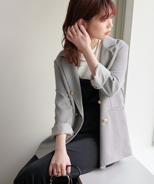 natural couture（ナチュラルクチュール）の「WEB限定/大人気リバイバル/おしゃれ金ボタンジャケット（テーラードジャケット・レディース・ベージュ/ネイビー/ブラウン系その他/その他2・FREE）」の16枚目の写真