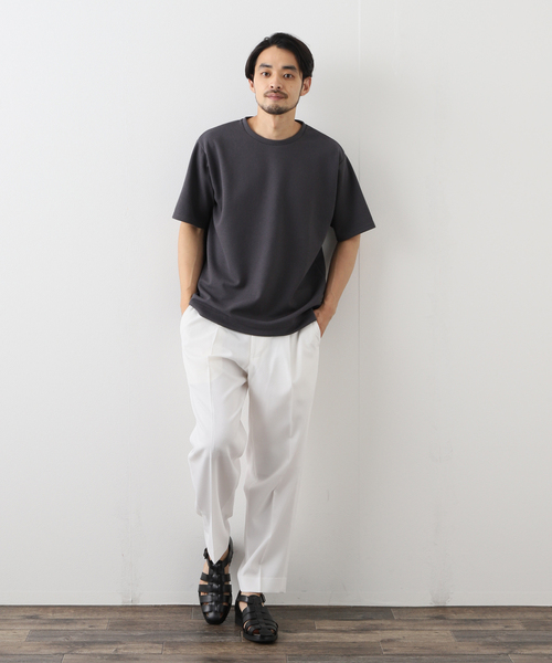 417 EDIFICE(フォーワンセブンエディフィス)の「ブークレーダンボールTシャツ(Tシャツ/カットソー・メンズ・ホワイト/チャコールグレー/ベージュ/グリーン/イエロー・MEDIUM/LARGE/SMALL)」の6枚目の写真